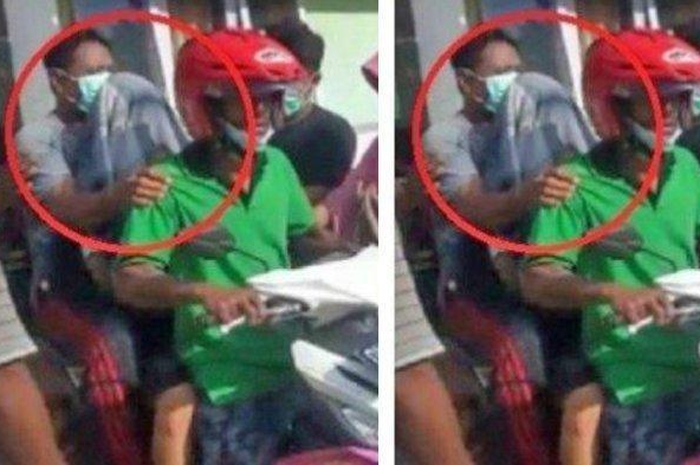 Tangkap layar viral video jenazah diangkut pakai ojek motor di Bangkep, Sulawesi Tengah