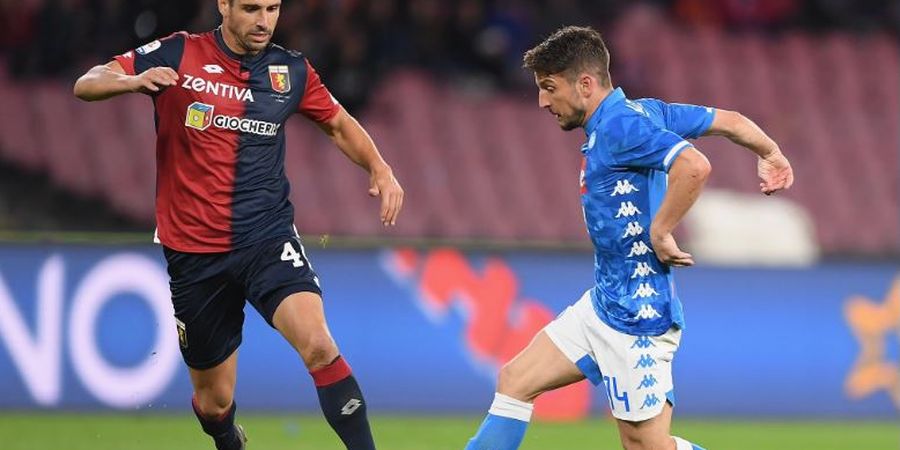 Hasil Liga Italia - Melawan 10 Pemain, Napoli Gagal Raih Tripoin