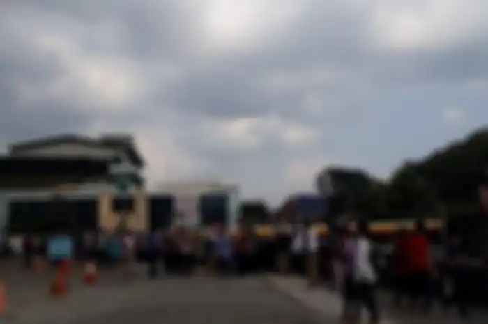 Suasana saat terjadi gempa di Malang.
