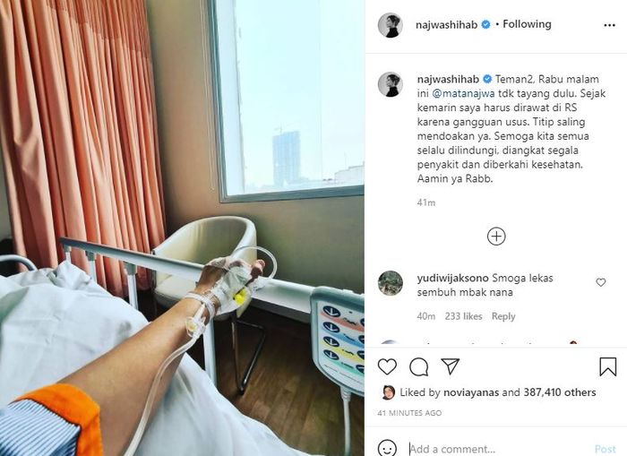 Unggahan Instagram Najwa Shihab.
