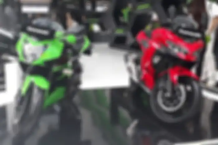 Kawasaki Ninja yang dipamerkan di Jakarta Fair Kemayoran 2018