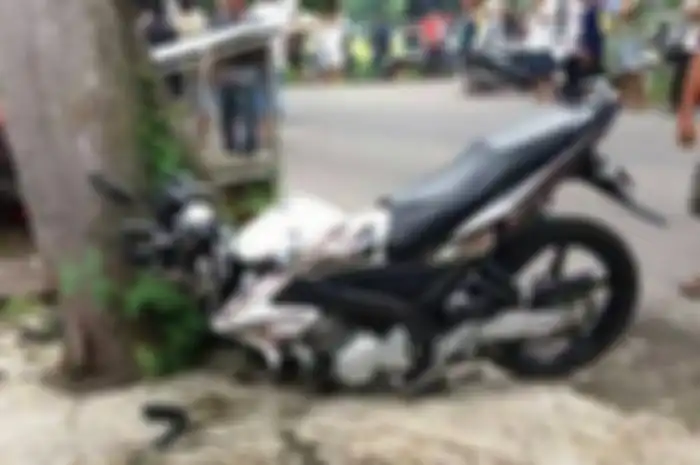 Kondisi Yamaha Vixion pasca kecelakaan