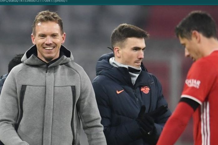 Momen Julian Nagelsmann bertemu dengan Robert Lewandowski.