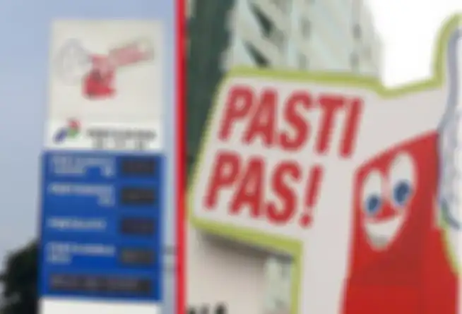 Ilustrasi pom bensin Pertamina Pasti Prima dengan Pasti Pas