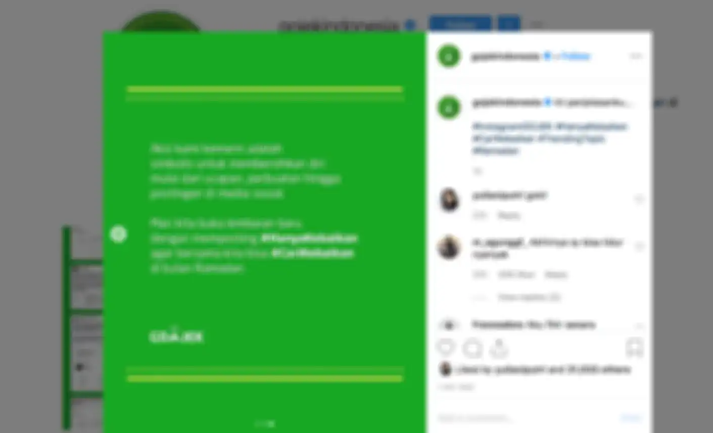 Klrafikasi Go-Jek tentang semua postingan yang hilang