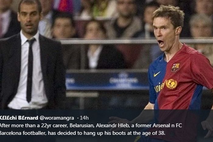 Alexander Hleb  semasa  membela Barcelona.