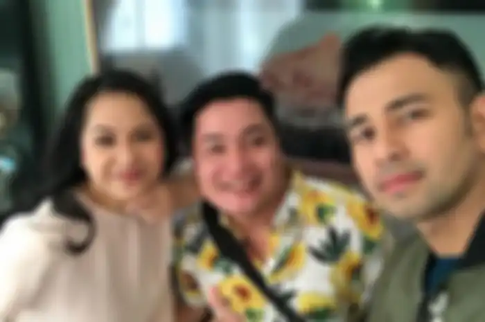 Merry bersama Raffi Ahmad dan Nagita Slavina.