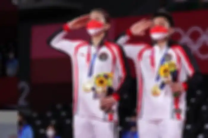 Greysia Polii dan Apriyani Rahayu meraih medali emas untuk sektor ganda putri di Olimpiade Tokyo 2020 