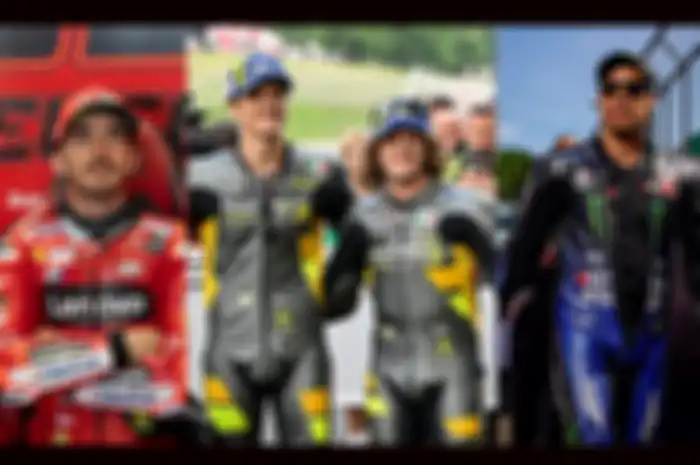 4 Murid Valentino Rossi (ki-ka) Francesco Bagnaia, Luca Marini, Marco Bezzechi dan Franco Morbidelli tampil di MotoGP Misano 2022 bulan depan tidak bakal disaksikan gurunya Valentino Rossi