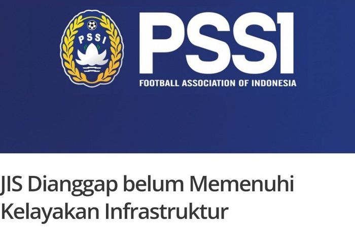 PSSI menyatakan JIS tak memenuhi standar FIFA, lantas mengganti judul artikel tersebut (9/9/2022). 