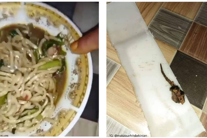 Foto kondisi warung makan yang dituding menjual mie ayam isi buntut tikus yang diunggah di media sosial.