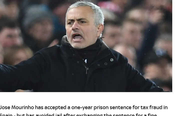 Mantan pelatih Real Madrid, Jose Mourinho.