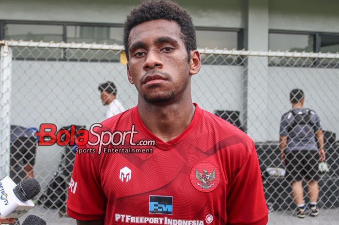Bek timnas U-20 Indonesia, Muhammad Iqbal Gwijangge.