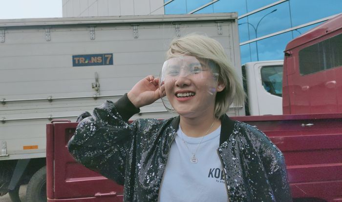 Evelin Nada Anjani saat ditemui Grid.ID di kawasan Tendean, Jakarta Selatan, Senin (4/1/2021).