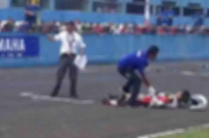 Insiden kecelakaan balap AARC 2015 yang menimpa pembalap Indonesia Muhammad Fadli.