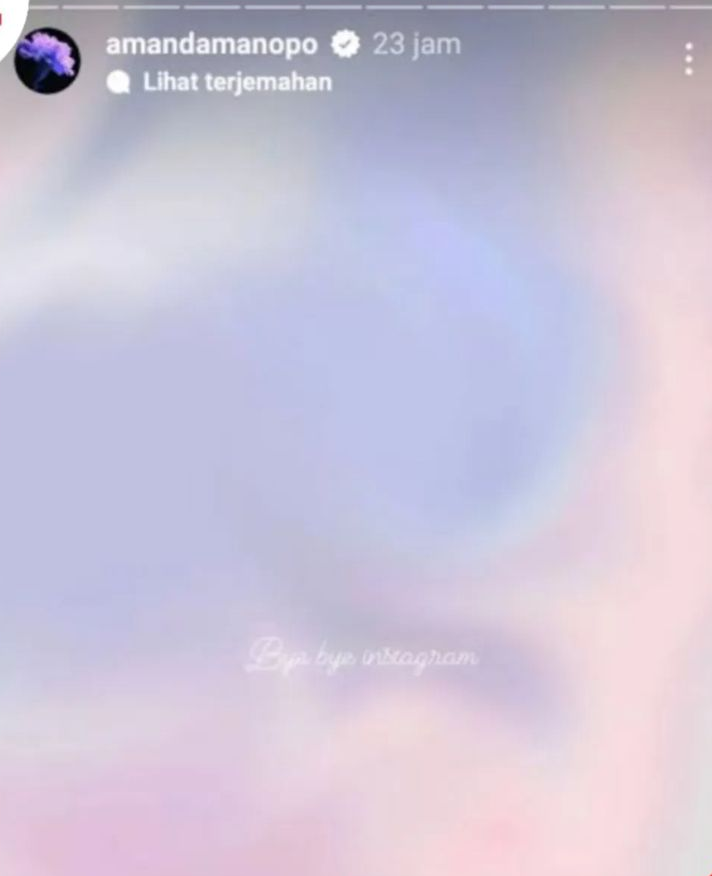  Amanda Manopo pamit dari Instagram