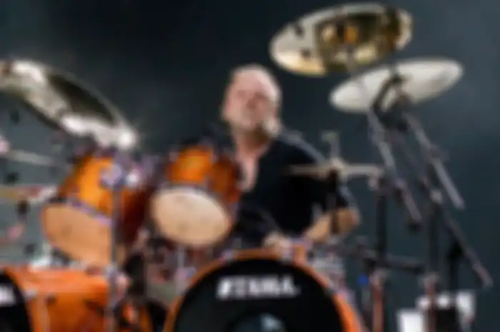 Lars Ulrich of Metallica performing live at O2 in London, UK (15/09/2008).