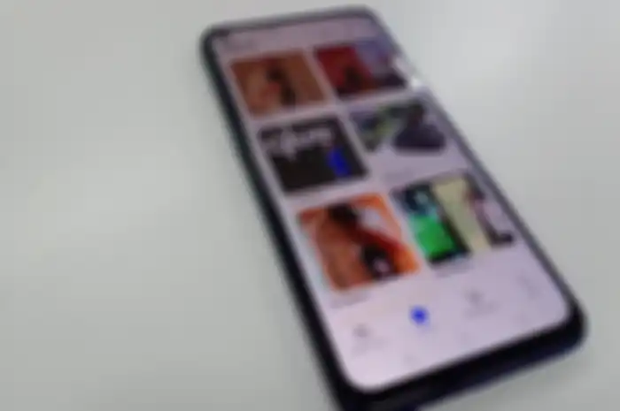 Ilustrasi galeri pada smartphone