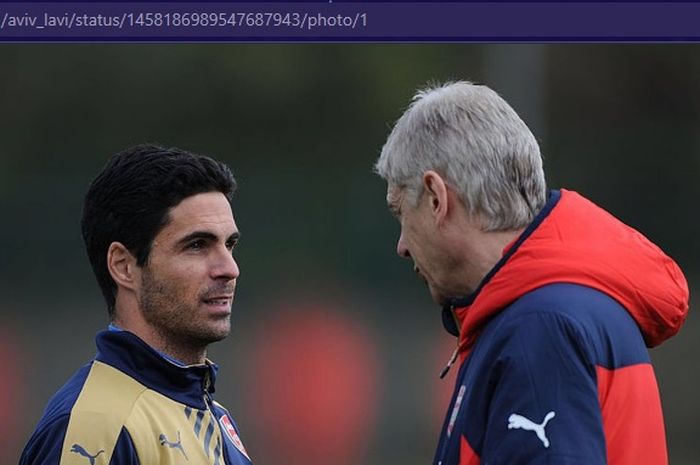 Pelatih Arsenal, Mikel Arteta, telah berbicara dengan Arsene Wenger untuk mengajaknya kembali ke Emirates Stadium. 