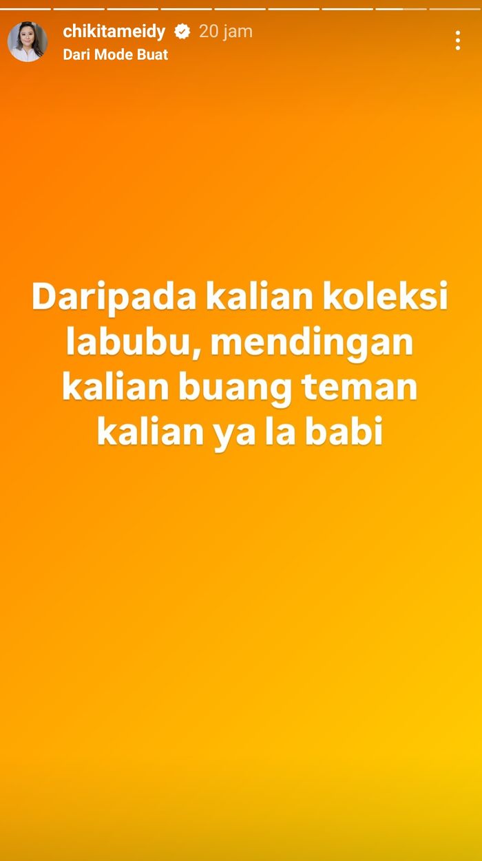 Postingan Chikita Meidy