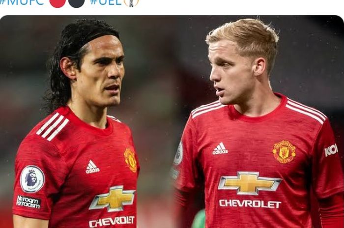 Donny van de Beek dan Edinson Cavani dipastikan absen kala Manchester United menghadapi Real Sociedad dalam laga 32 besar Liga Europa 2020-2021.