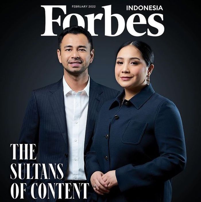Raffi Ahmad dan Nagita Slavina dalam Cover Majalah Forbes Indonesia.