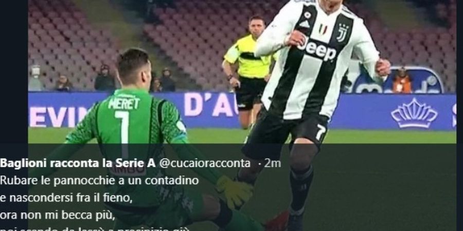 VIDEO - Gocekan Cristiano Ronaldo Bikin Kiper Napoli Kena Kartu Merah