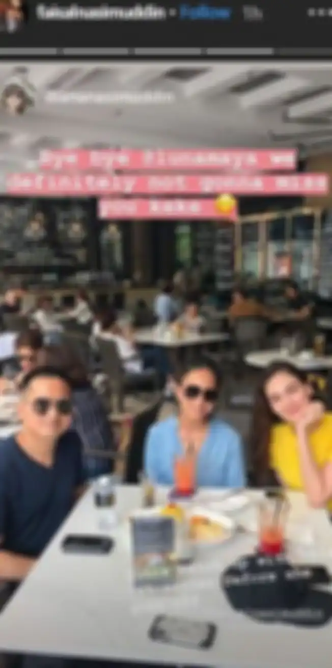 Insta Story Faisal Nasimuddin saat makan bersama dengan Luna Maya dan Diana