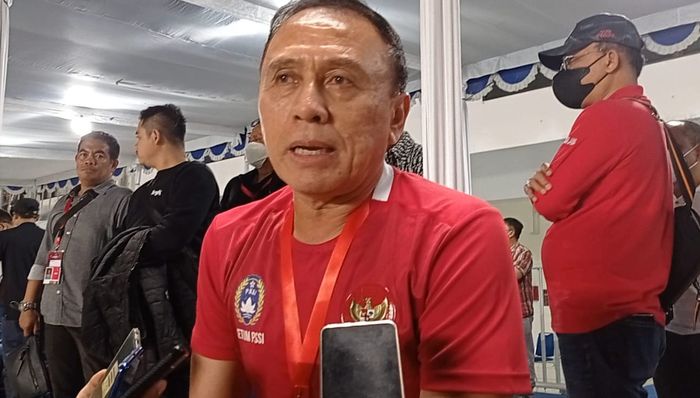 Ketua Umum PSSI, Mochamad Iriawan saat ditemui wartawan di Stadion Maguwoharjo, Sleman,