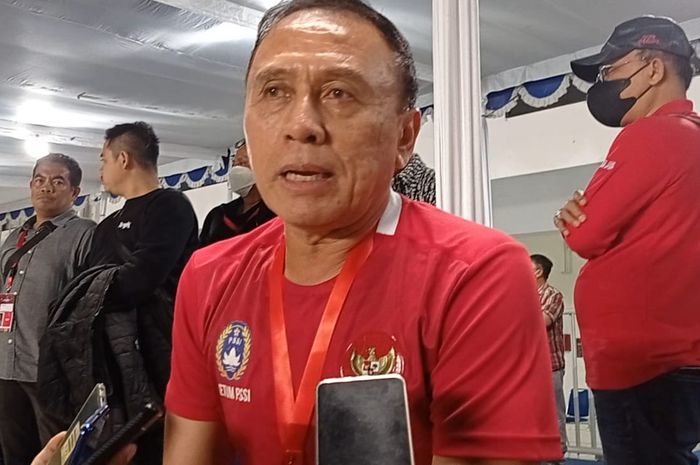 Ketua Umum PSSI, Mochamad Iriawan saat ditemui wartawan di Stadion Maguwoharjo, Sleman,