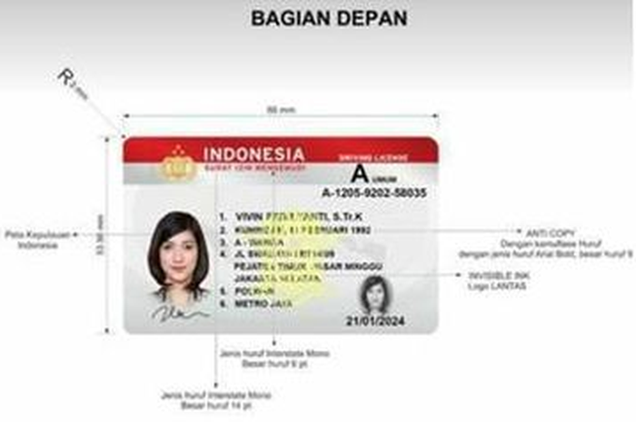 Tampilan desain SIM baru yang beredar di WhatsApp