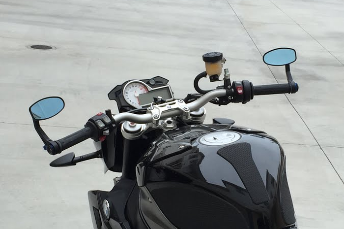 Spion Rizoma Lunar Bar End berkaca biru