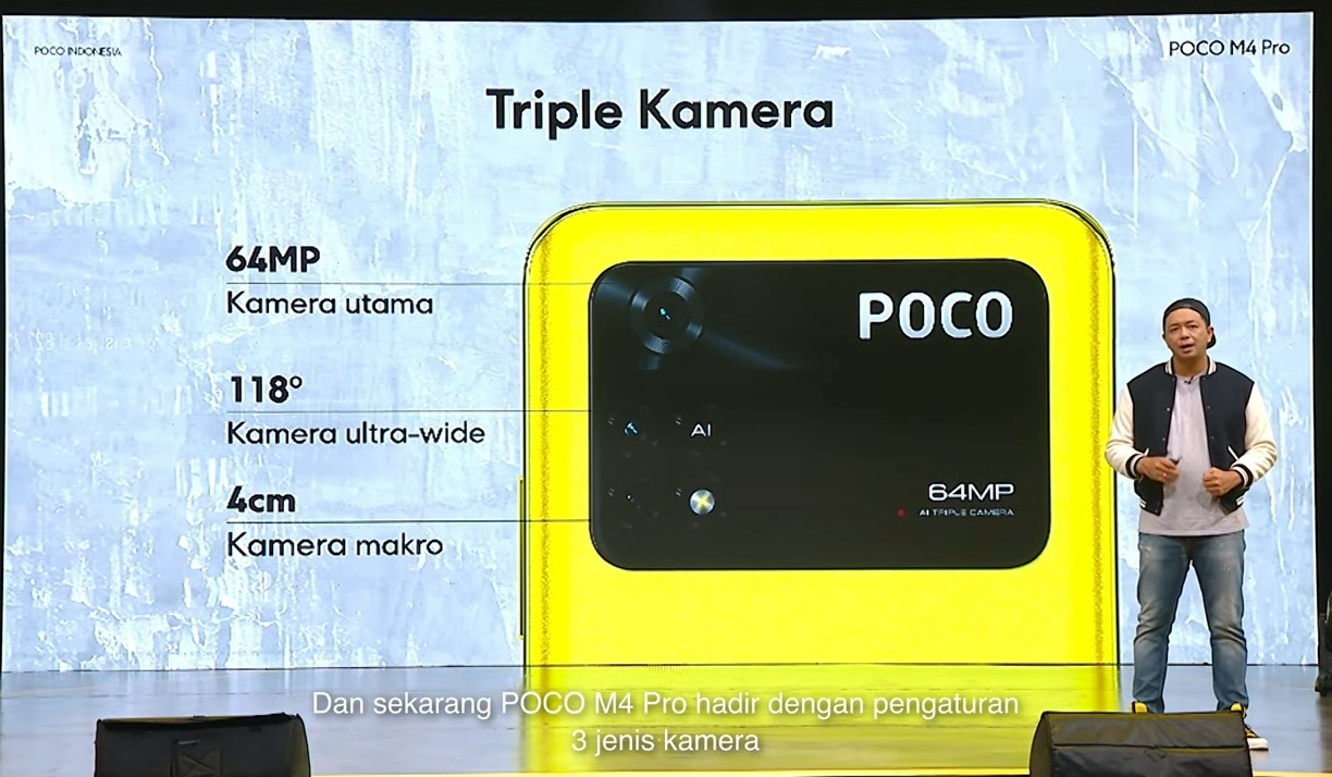 Triple kamera di POCO M4 Pro.