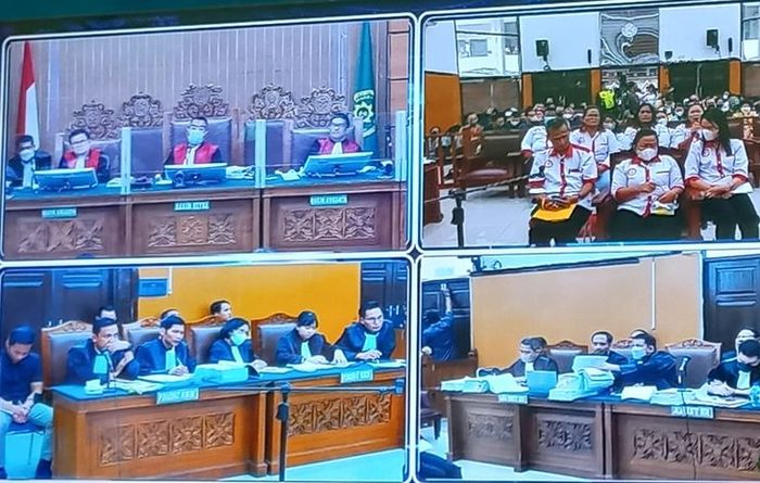 Suasana persidangan pembunuhan Brigadir J.