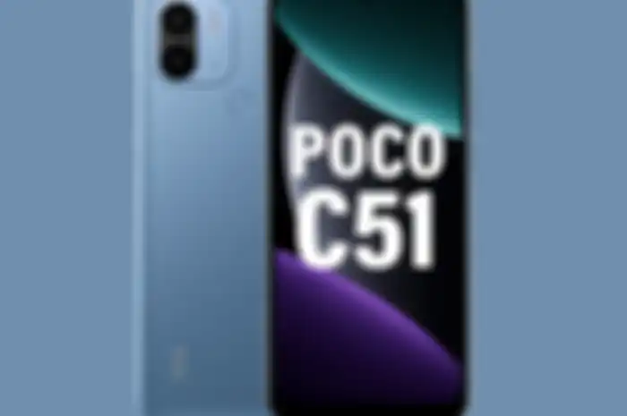Tampilan panel layar dan panel belakang POCO C51.