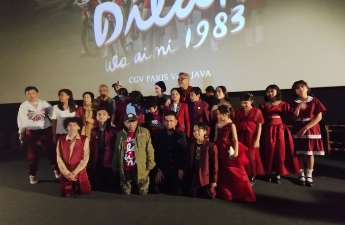 Gala premiere film Dilan 1983: Wo Ai Ni di Mall Paris Van Java, Bandung, Jawa Barat, Minggu (19/6/2024).