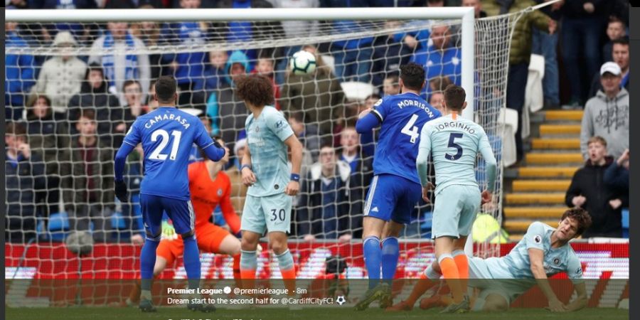 Hasil Akhir Cardiff Vs Chelsea - Gol Kontroversial Menangkan The Blues