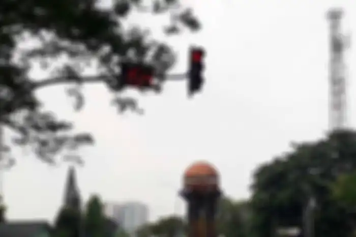 Ilustrasi lampu merah.