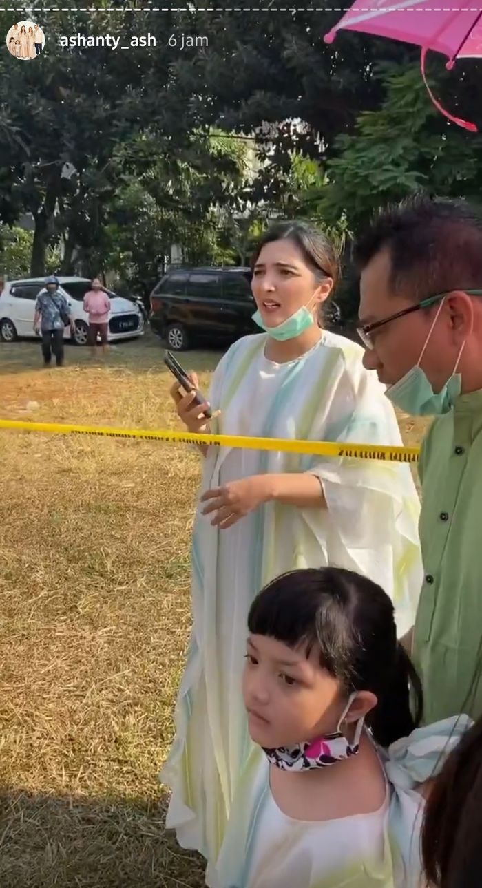 Ashanty panik saat sapinya mengamuk.