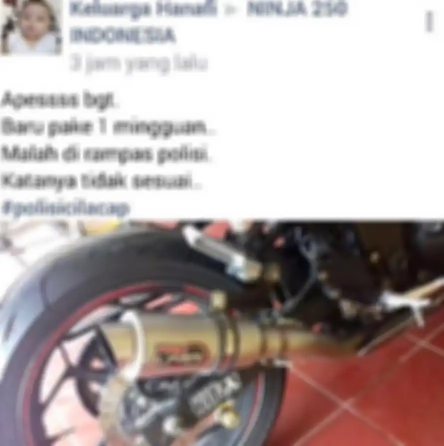 Status pemilik Kawasaki Ninja 250 yang baru beli knalpot racing baru semingguan