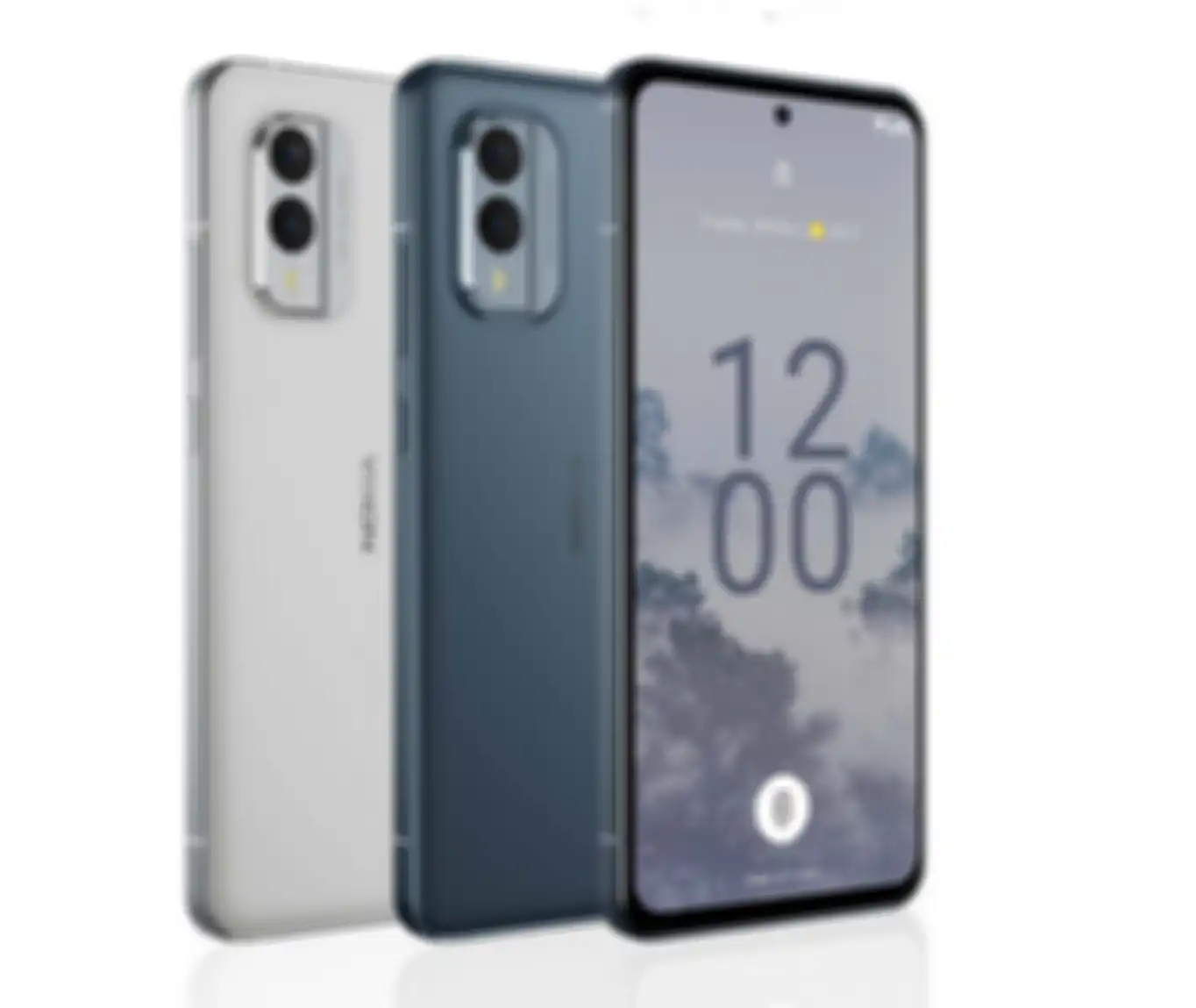 Tampilan depan dan belakang Nokia X30 5G.
