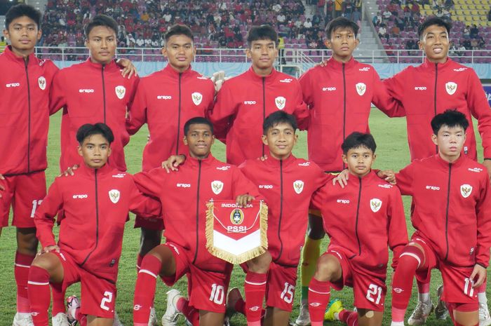 Timnas U-16 Indonesia Vs Filipina di Stadion Manahan, Solo, Senin (24/6/2024).