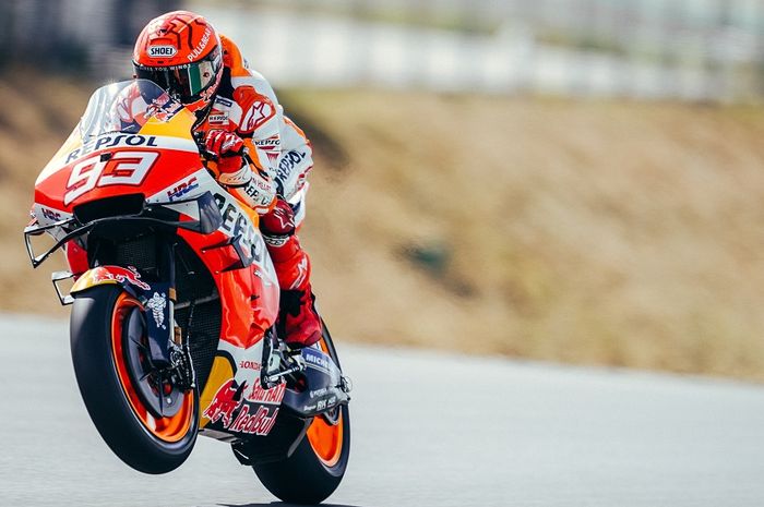 Pembalap Repsol Honda, Marc Marquez, tampil memukau dalam sesi latihan pertama (FP1) GP Portugal meski baru sembuh dari cedera sembilan bulan.