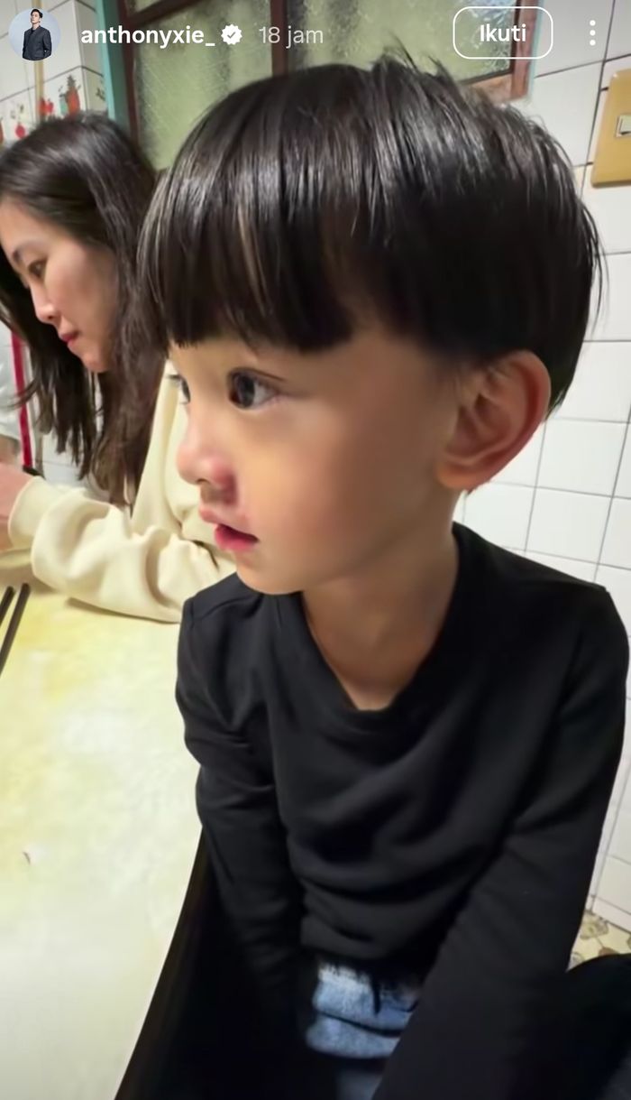 Tanpa Audi Marissa, Anthony Xie dan putranya, Anzel, rayakan Imlek di Taiwan.