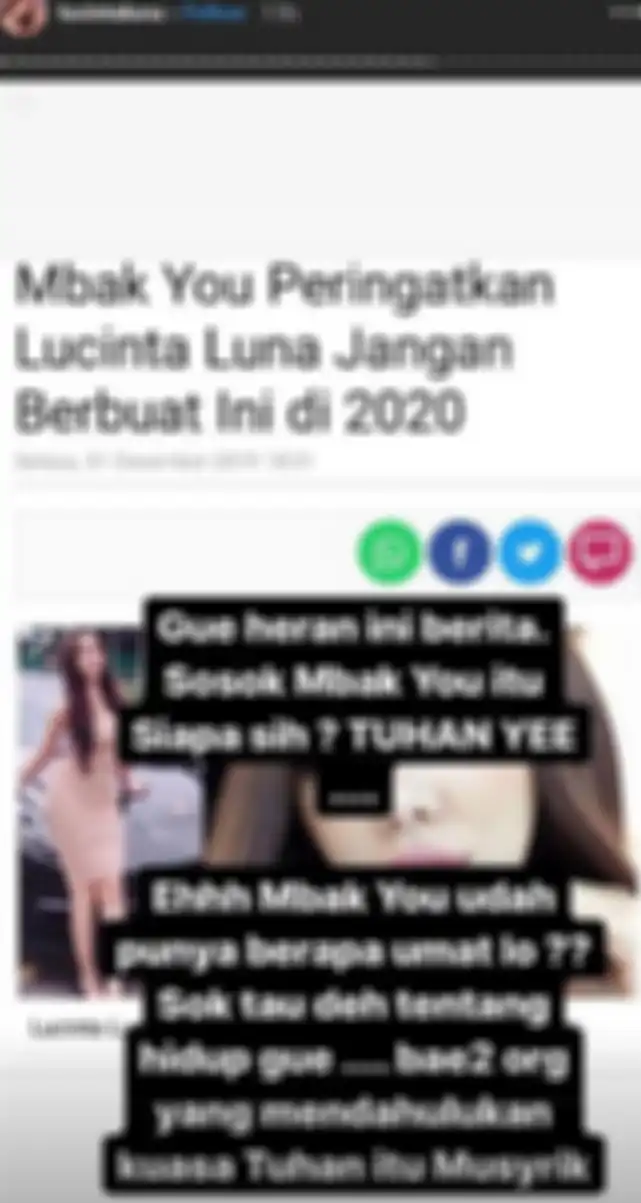 Lucinta Luna murga usai diterawang Mbak You