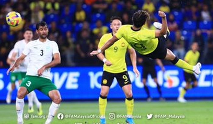Timnas Malaysia menang atas Turkmenistan.