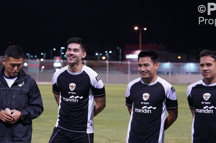 Timnas Indonesia menjalani sesi latihan di Bahrain