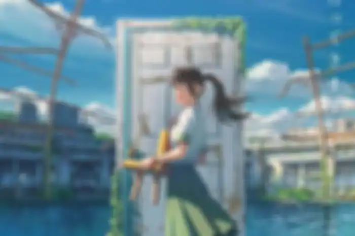 Poster film terbaru Makoto Shinkai, Suzume no Tojimari