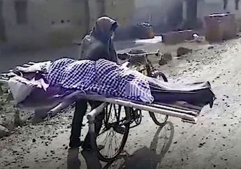 Sepeda Butut Jadi Saksi Nasib Malang yang Menimpanya, Bocah Laki-laki Ini Terpaksa Membawa Jenazah Ibunya Seorang Diri ke Pemakaman