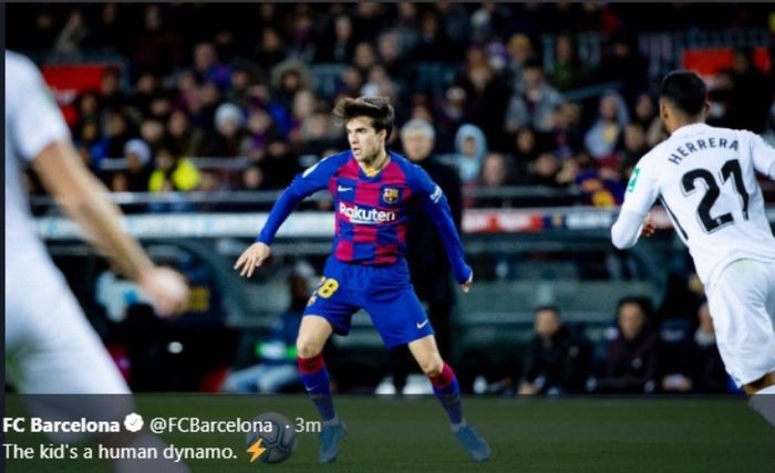 Laga Barcelona versus Granada di Camp Nou, Minggu (19/1/2020).